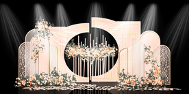 香槟色婚礼背景设计背景