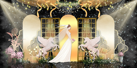 香槟色婚礼背景设计背景