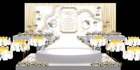 香槟色婚礼背景设计背景