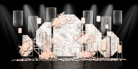 香槟色婚礼背景设计背景