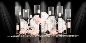 香槟色婚礼背景设计背景