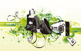 音乐背景音符素材图片