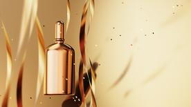 金色化妆品海报