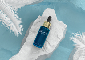 蓝色化妆品海报