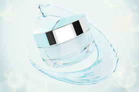 蓝色化妆品海报