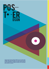 几何拼接创意海报图案