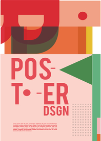 几何拼接创意海报图案