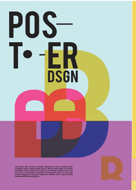 几何拼接创意海报图案