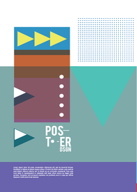 几何拼接创意海报图案