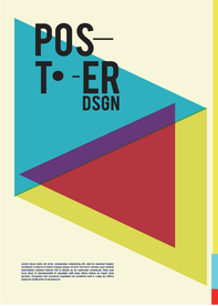 几何拼接创意海报图案