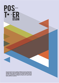 几何拼接创意海报图案