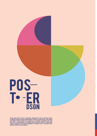 几何拼接创意海报图案