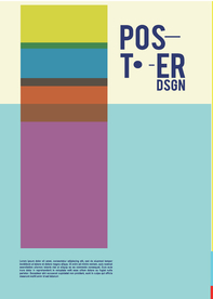 几何拼接创意海报图案