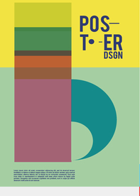 几何拼接创意海报图案