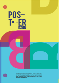 几何拼接创意海报图案