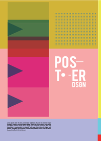 几何拼接创意海报图案