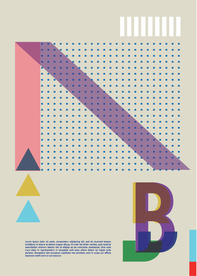 几何拼接创意海报图案