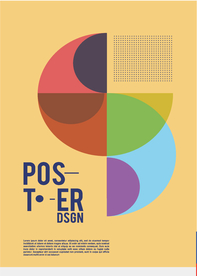 几何拼接创意海报图案