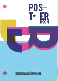 几何拼接创意海报图案