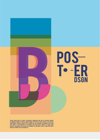 几何拼接创意海报图案