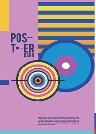 几何拼接创意海报图案