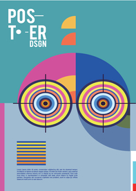 几何拼接创意海报图案