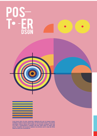 几何拼接创意海报图案