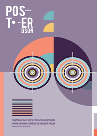 几何拼接创意海报图案