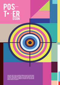 几何拼接创意海报图案