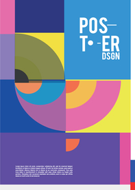 几何拼接创意海报图案