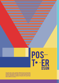 几何拼接创意海报图案