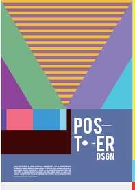 几何拼接创意海报图案