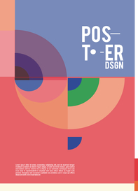 几何拼接创意海报图案