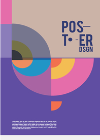 几何拼接创意海报图案