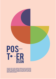 几何拼接创意海报图案