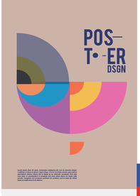 几何拼接创意海报图案