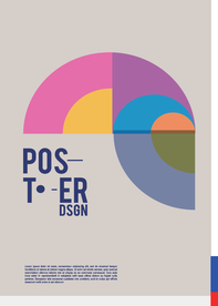 几何拼接创意海报图案