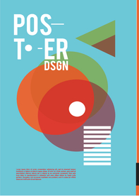 几何拼接创意海报图案