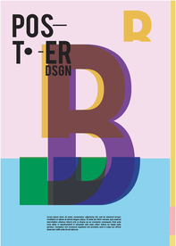 几何拼接创意海报图案