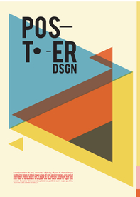 几何拼接创意海报图案