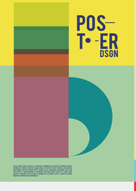 几何拼接创意海报图案