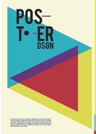 几何拼接创意海报图案