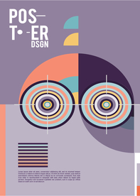 几何拼接创意海报图案