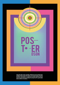 几何拼接创意海报图案