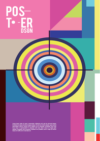 几何拼接创意海报图案