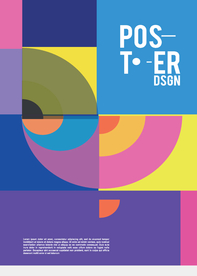 几何拼接创意海报图案