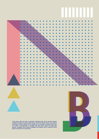 几何拼接创意海报图案