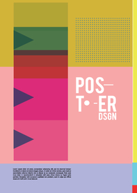 几何拼接创意海报图案