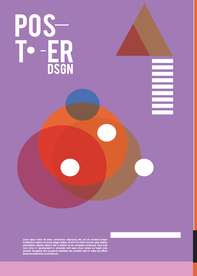 几何拼接创意海报图案