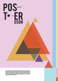 几何拼接创意海报图案